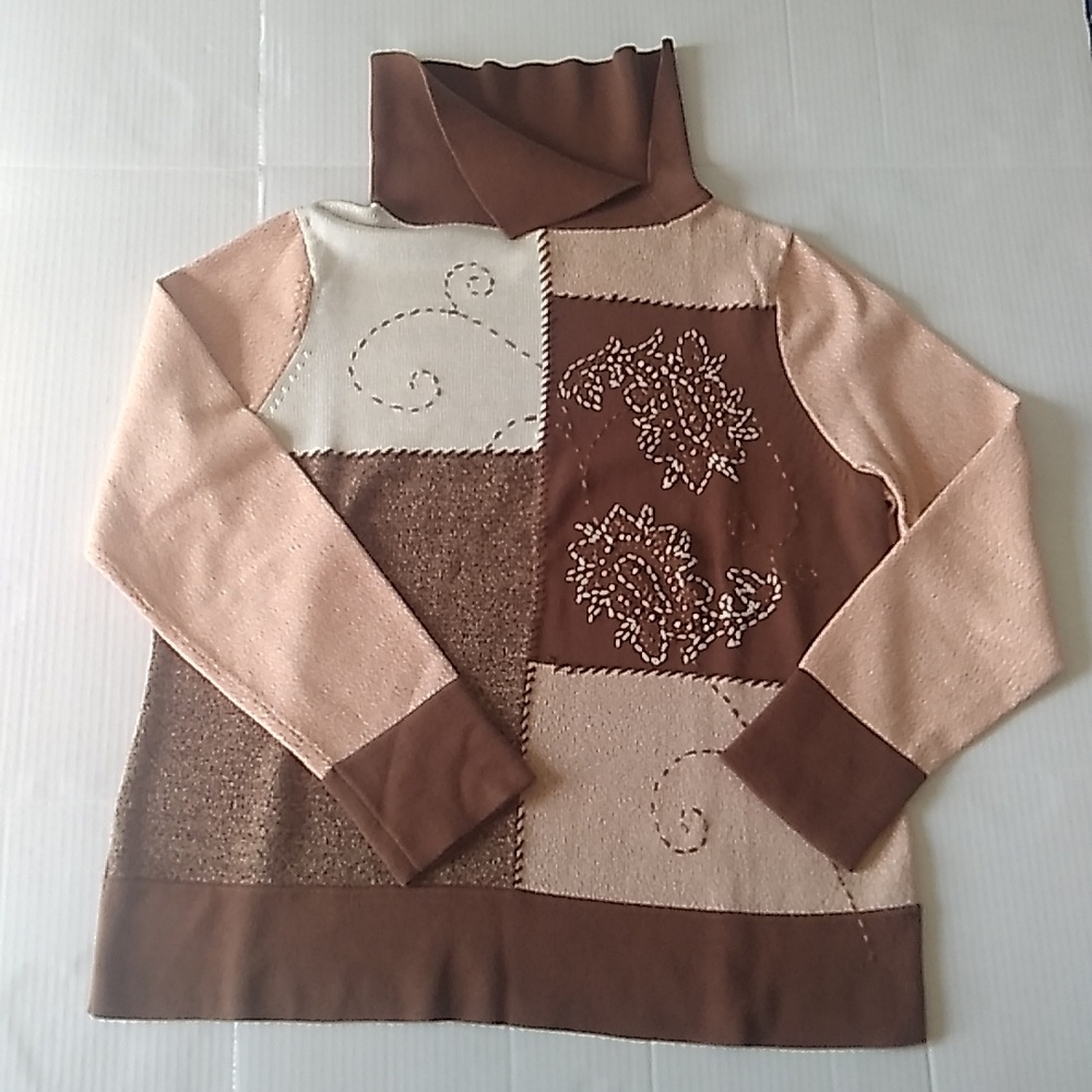 Emma James by Liz Claiborne Co. Sweater Large Brawn-Cream